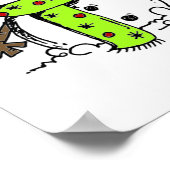 Schneemänner und Pinguine Weihnachten Poster (Ecke)