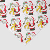 Schneemänner und Santa Seidenpapier (Detail)