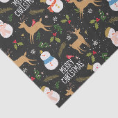 Schneemänner und Weihnachten des Reindeers Seidenpapier (Ausschnitt)
