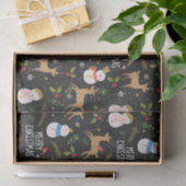 Schneemänner und Weihnachten des Reindeers Seidenpapier (Geschenk)