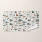 Schneemänner und Weihnachtsbaumen Badhandtuch Set (Handtuch)