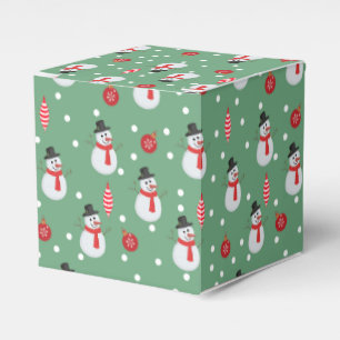 Schneemänner und Weihnachtsschmuck Geschenkschachtel