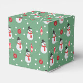 Schneemänner und Weihnachtsschmuck Geschenkschachtel (Rückseite)