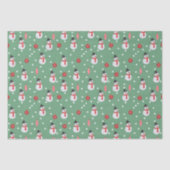 Schneemänner und Weihnachtsschmuck Seidenpapier (Vorderseite)