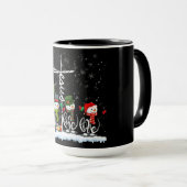 Schneemänner unter dem Baum: Eine Weihnachtsbotsch Tasse (VorderseiteRechts)