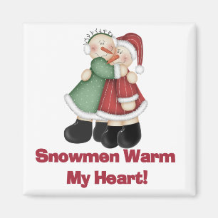 Schneemänner warmen mir T - Shirt und Geschenke im Magnet