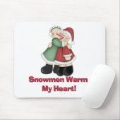 Schneemänner warmen mir T - Shirt und Geschenke im Mousepad (Mit Mouse)