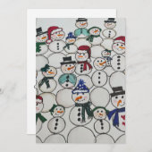 Schneemänner Weihnachten Schmuckhandgemälde Schnee (Vorne/Hinten)