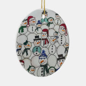 Schneemänner Weihnachten Schmuckhandgemälde Schnee Keramik Ornament (Rechts)