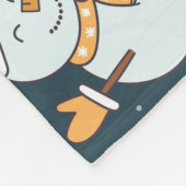 Schneemänner Weihnachten: Vintager Schneefall-Char Fleecedecke (Ecke)