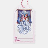 Schneemänner Weihnachtsgeschenke Geschenkanhänger (Rückseite)