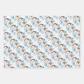 Schneemänner Weihnachtswrapping Paper Sheets Geschenkpapier Set (Vorderseite 3)
