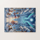 Schneemänner Winterwald Puzzle (Horizontal)