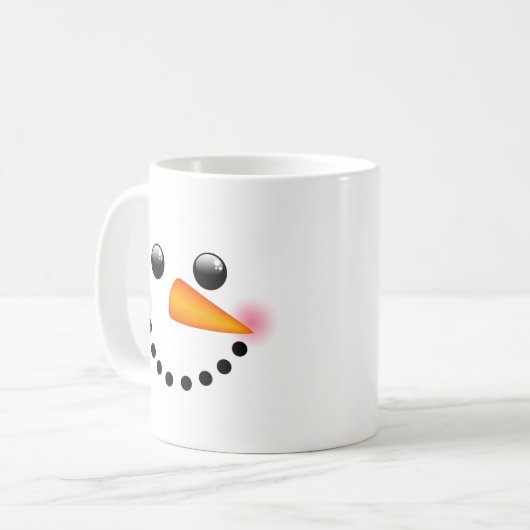 Schneemanngesicht Kaffeetasse (Vorderseite Links)
