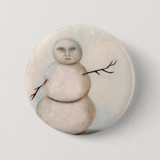 Schneemannmalerei Button (Vorderseite)