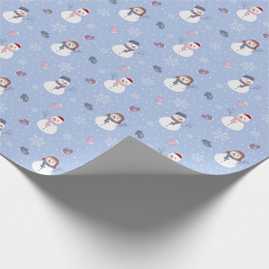 Schneemannpapier Geschenkpapier (Ecke)