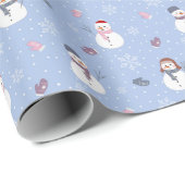 Schneemannpapier Geschenkpapier (Rolleneckpunkt)