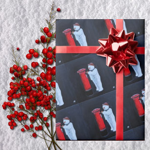 Schneemanns Brief an den Weihnachtsmann Gemälde vo Geschenkpapier