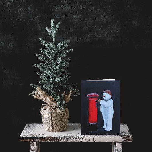 Schneemanns Brief an den Weihnachtsmann Gemälde vo Karte