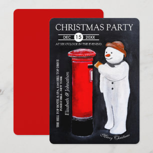 Schneemanns Brief an den Weihnachtsmann Weihnachts Einladung