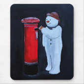 Schneemanns Brief an Santa Gemälde von Alfred Fox Mousepad (Vorne)