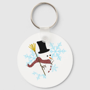 Schneemannschneeflocken Schlüsselanhänger
