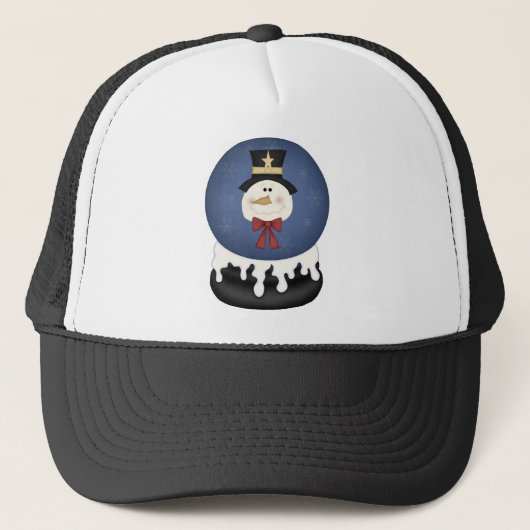 Schneemannschnekugel Truckerkappe (Vorderseite)