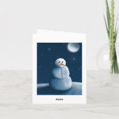 Schneemannschwarzarbeit Feiertagskarte (Rückseite)