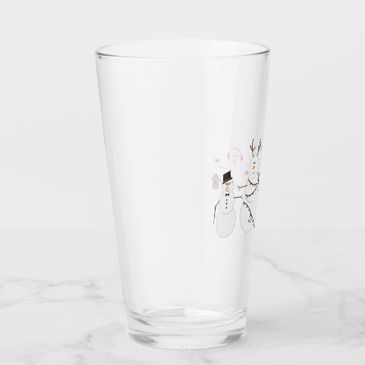 Schneemannsfreunde Glas (Rechts)