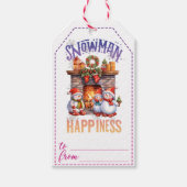 Schneemannsgeschenk Geschenkanhänger (Vorderseite)