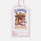 Schneemannsgeschenk Geschenkanhänger (Rückseite)