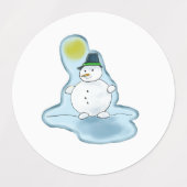 Schneemannsticker Etiketten (Design 1)