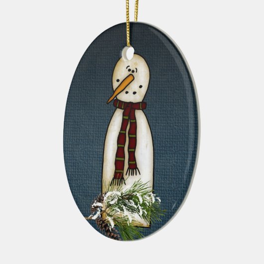 Schneemannverzierung Keramik Ornament (Links)