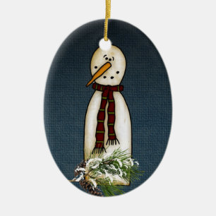 Schneemannverzierung Keramik Ornament