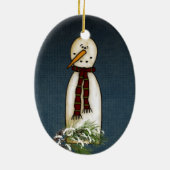 Schneemannverzierung Keramik Ornament (Hinten)