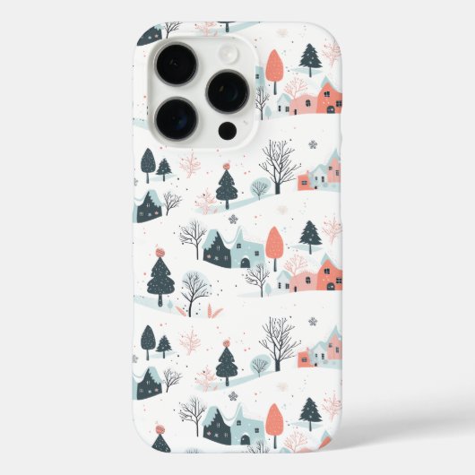 Schneemans & Schneeflocken Nahtloses Muster Case-Mate iPhone Hülle (Rückseite)