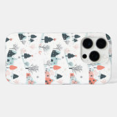 Schneemans & Schneeflocken Nahtloses Muster Case-Mate iPhone Hülle (Rückseite (Horizontal))