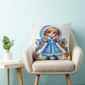 Schneemaschine in Blue Coat Kissen (Stuhl )