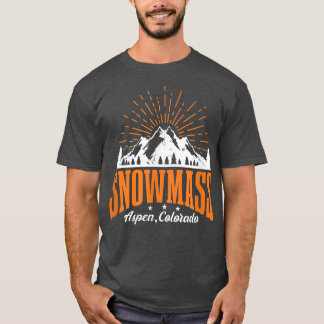Schneemasse Aspen Colorado Skifahren Snowbo T-Shirt