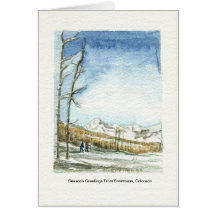 Schneemasse, Colorado Aquarellbild