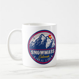 Schneemasse Colorado Berge Vintage Skigebiete Kaffeetasse