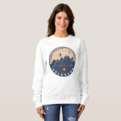 Schneemasse Colorado Flag Retro Sunset Ski Souveni Sweatshirt (Vorne ganz)