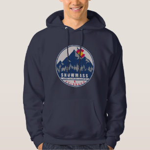 Schneemasse Colorado Retro Sunset Ski Souvenirs Hoodie