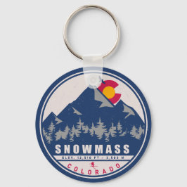 Schneemasse Colorado Retro Sunset Ski Souvenirs Schlüsselanhänger