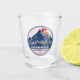 Schneemasse Colorado Retro Sunset Ski Souvenirs Schnapsglas