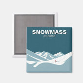 Schneemasse Colorado Skifahren Magnet (Vorderseite/Rückseite)