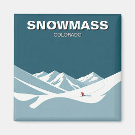 Schneemasse Colorado Skifahren Magnet