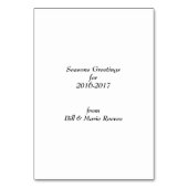 Schneemasse, Colorado Wasserfarbe Tischnummer (Rückseite)