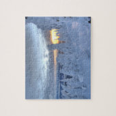 Schneemassen bei Sonnenuntergang im Pfahlfisch-Geb Puzzle (Vertikal)