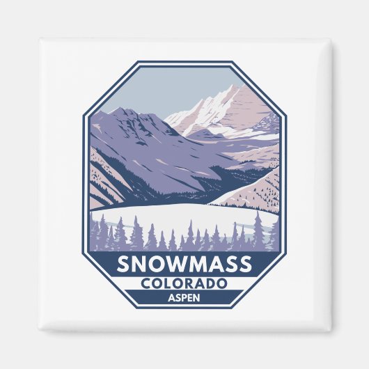 Schneemassen Skigebiet Winter Aspen Colorado Magnet (Vorne)